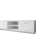 vidaXL TV stolek bílý s vysokým leskem 140 x 405 x 35 cm