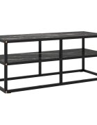 vidaXL TV stolek černý s černým mramorovým sklem 100 x 40 x 40 cm