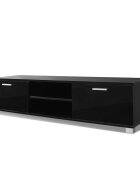 vidaXL TV stolek černý s vysokým leskem 140 x 405 x 35 cm
