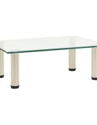 vidaXL TV stolek průhledný 40 x 35 x 17 cm tvrzené sklo