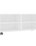 vidaXL TV stolek s kolečky bílý 90 x 35 x 35 cm kompozitní dřevo