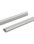 vidaXL Tyč Skříně 2 ks Stříbrná 264 x 15 x 29 mm Hliníková slitina