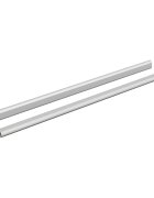 vidaXL Tyč Skříně 2 ks Stříbrná 664 x 15 x 29 mm Hliníková slitina