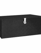 vidaXL Úložný box černý 100 x 55 x 37 cm hliník