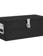 vidaXL Úložný box černý 70 x 31 x 27 cm hliník