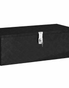 vidaXL Úložný box černý 80 x 39 x 30 cm hliník