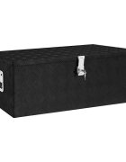 vidaXL Úložný box černý 90 x 47 x 335 cm hliník