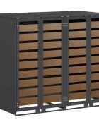 vidaXL Úložný box na 3 popelnice Ocel Antracit