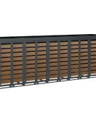 vidaXL Úložný box na 3 popelnice Ocel Antracit