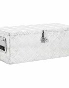 vidaXL Úložný box stříbrný 70 x 31 x 27 cm hliník