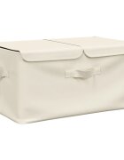 vidaXL Úložný box textil 50 x 30 x 25 cm krémový