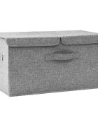 vidaXL Úložný box textil 50 x 30 x 25 cm šedý