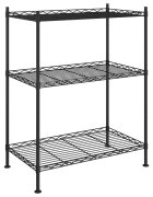 vidaXL Úložný regál 3 police 60 x 35 x 76 cm černý 150 kg