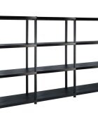 vidaXL Úložný regál 4patrový černý 183 x 305 x 130 cm plast