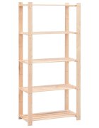 vidaXL Úložný regál 5 polic 80x38x170 cm masivní borovice 250 kg