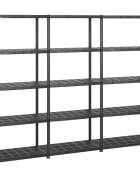 vidaXL Úložný regál 5patrový černý 213 x 38 x 170 cm plast
