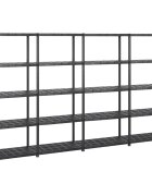 vidaXL Úložný regál 5patrový černý 284 x 38 x 170 cm plast