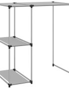 vidaXL Úložný regál nad pračku šedý 87 x 55 x 905 cm železo