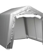 vidaXL Úložný stan 240 x 240 cm ocelově šedý