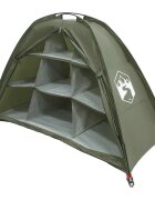 vidaXL Úložný stan Olivově zelená 120 x 50 x 70 cm Polyester a ocel