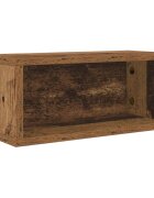 vidaXL Úložný stojan na CD Staré dřevo 40 x 17 x 17 cm