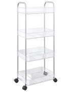 vidaXL Úložný vozík 4-patrový průhledný 37x28x95 cm akryl