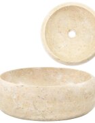 vidaXL Umyvadlo 40 x 12 cm mramor krémové