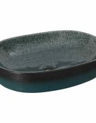 vidaXL Umyvadlo na desku tyrkysové oválné 59 x 40 x 14 cm keramika