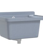 vidaXL Umyvadlo pro montáž na stěnu šedé 50 x 35 x 24 cm pryskyřice