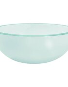 vidaXL Umyvadlo tvrzené sklo 30 x 12 cm mléčné