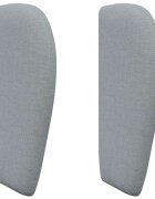vidaXL Uši čela postele Světle šedá textil