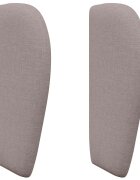 vidaXL Uši čela postele Taupe textil