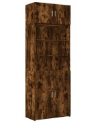 vidaXL Úzká úložná kouřový dub 80x425x225 cm kompozitní dřevo