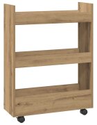 vidaXL Úzký úložný vozík 3patrový dub artisan kompozitní dřevo