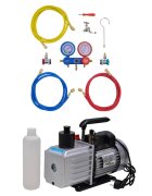 vidaXL Vakuové čerpadlo 100 l/min s 2cestným měřidlem v kufříku