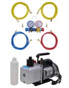vidaXL Vakuové čerpadlo 100 l/min se 4cestným měřidlem v kufříku