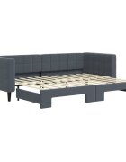 vidaXL Válenda s přistýlkou tmavě šedá 80 x 200 cm samet