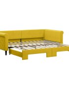 vidaXL Válenda s přistýlkou žlutá 100 x 200 cm samet