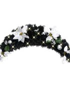 vidaXL Vánoční oblouk s LED světly černý 90 cm PVC