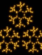 vidaXL Vánoční sněhové vločky 3 ks s teplými bílými LED 38 x 37 cm