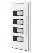 vidaXL Vchodové dveře bílé 100 x 210 cm hliník a PVC