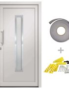 vidaXL Vchodové dveře bílé 98 x 190 cm