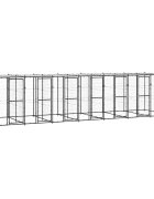 vidaXL Venkovní psí kotec se střechou ocel 1694 m²
