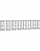 vidaXL Venkovní psí kotec se střechou ocel 2178 m²