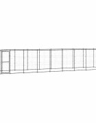 vidaXL Venkovní psí kotec se střechou ocel 2178 m²