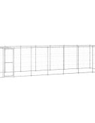 vidaXL Venkovní psí kotec se střechou pozinkovaná ocel 1694 m²