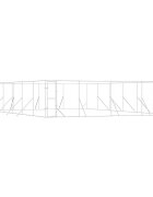 vidaXL Venkovní psí kotec stříbrný 8 x 12 x 2 m pozinkovaná ocel