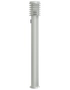 vidaXL Venkovní stojací lampa se zásuvkou stříbrná 110cm nerezová ocel