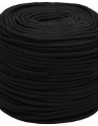 vidaXL Víceúčelové užitkové lano 10 mm 25 m Černá Polyester