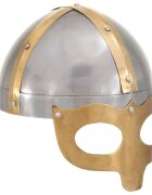 vidaXL Vikingská přilba pro LARPy replika stříbro ocel